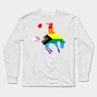Bronco Rider 2: Queer Pride Flag Long Sleeve T-Shirt